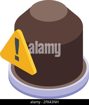 Symbol für entkoffeinierte Kaffeekapsel. Isometrisches Vektor-Symbol für entkoffeinierte Kaffeekapsel für Webdesign auf weißem Hintergrund isoliert Stock Vektor