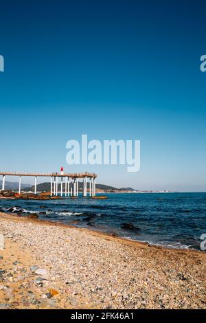 Igari Anchor Observatory und Strand in Pohang, Korea Stockfoto