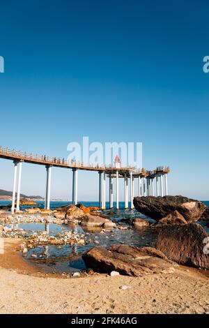 Igari Anchor Observatory und Strand in Pohang, Korea Stockfoto