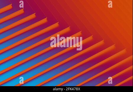Die abstrakte farbenfrohe Metall Muster Hintergrund. 3D-Darstellung. Stockfoto