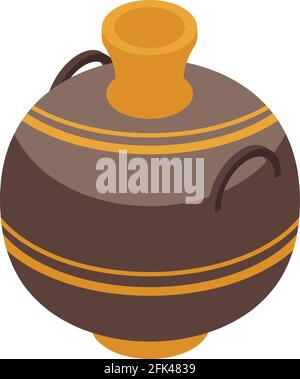 Dekorative Amphoren-Ikone. Isometrisches Symbol für Dekorative Amphoren für Webdesign auf weißem Hintergrund isoliert Stock Vektor