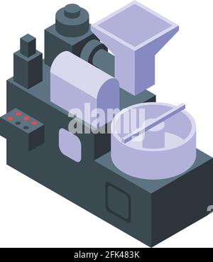 Symbol für Bräter-Maschine. Isometrisches Vektor-Symbol der Rastermaschine für Webdesign auf weißem Hintergrund isoliert Stock Vektor
