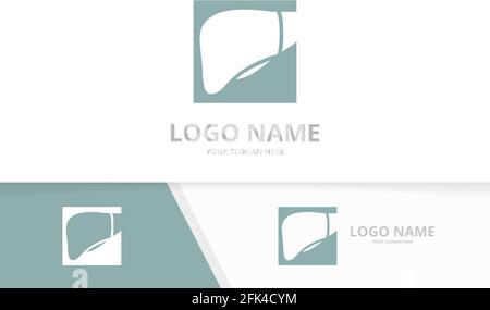 Vector Liver-Logo-Kombination. Design-Vorlage für Hepatitis-Day-Logos. Stock Vektor