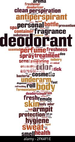 Deodorant Wort Wolke Konzept. Collage aus Worten über Deodorant. Vektorgrafik Stock Vektor