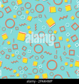 Memphis-Muster. Witziger Hintergrund. Hipster-Style Stock Vektor