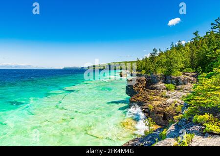 Tobermory Bruce Peninsula Georgian Bay Ontario Kanada im Sommer Stockfoto