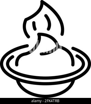 Feuerwasabi-Symbol. Skizzieren Feuer Wasabi Vektor-Symbol für Web-Design isoliert auf weißem Hintergrund Stock Vektor