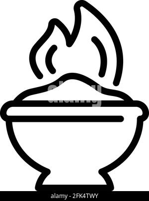 Chili-Wasabi-Ikone. Skizzieren Chilli Wasabi Vektor-Symbol für Web-Design isoliert auf weißem Hintergrund Stock Vektor