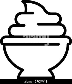 Wasabi-Paste-Symbol. Umriss Wasabi Paste Vektor-Symbol für Web-Design isoliert auf weißem Hintergrund Stock Vektor