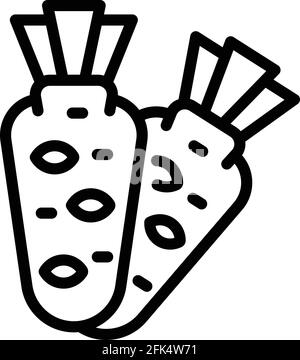 Symbol der Wasabi-Pflanze. Skizzieren Wasabi Pflanze Vektor-Symbol für Web-Design isoliert auf weißem Hintergrund Stock Vektor