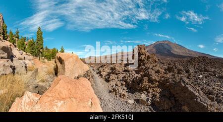 Mirador de las Narices del Teide, Mirador de Chio Stockfoto