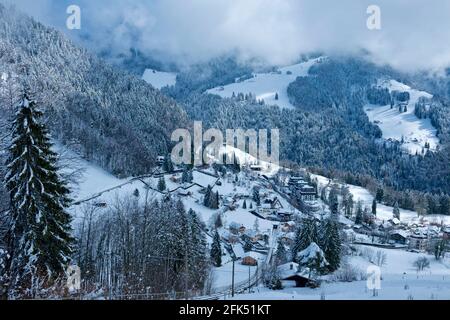 Schweiz, Waadt, Waadt, hiver, Winter, neige, Schnee, Snow, Les Avants, montagnes, Berge, Berge *** Ortsüberschrift *** Schweiz,Waadt,Hi Stockfoto