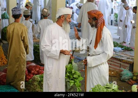 Naher Osten, Arabische Halbinsel, Arabien, Oman, Markt in Sinaw Stockfoto