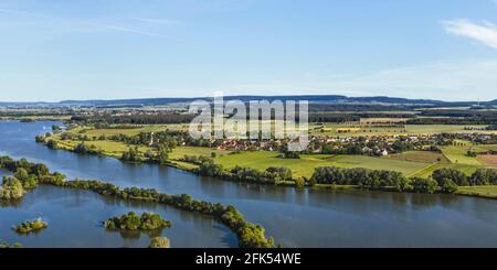 Blick auf Treudorf am Altmühlsee Stockfoto