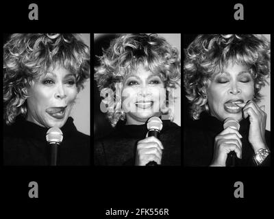 Tina Turner bei der Pressekonferenz zu Twenty Four Seven Album und Tour im Pavillion Gabriel, Paris, 27. Oktober 1999 Stockfoto