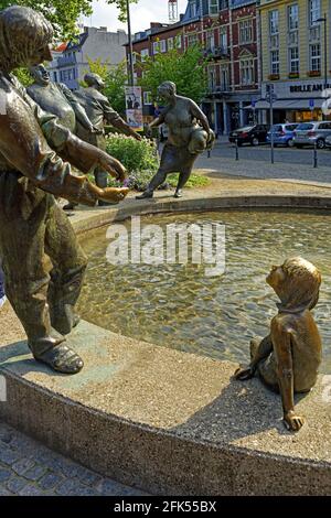 Kreis des Geldes, Geldbrunnen Stockfoto