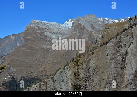 Der Gipfel des Arpelistock oberhalb des Sanetschpasses hinein Die Berner Alpen der Schweiz Stockfoto