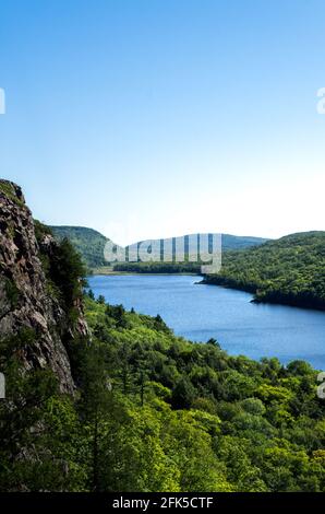 Blick Auf Den Lake Of Clouds, Porcupine Mountains Wilderness State Park, Michigan Stockfoto