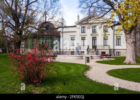 Lenck Villa, restauriertes Haus aus dem 19. Jahrhundert, heute Museum des lokalen Erbes, Sopron, Ungarn Stockfoto