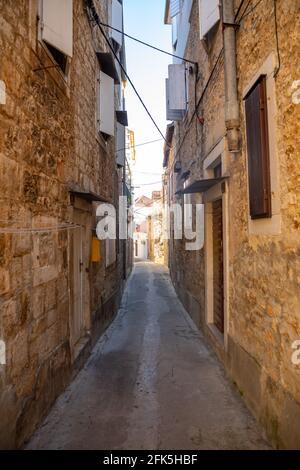 Gebäude in Lozisca. Insel Brac. Kroatien Stockfoto