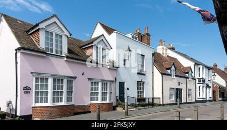 Wohnungen in South Street, Titchfield ein historisches Dorf in Hampshire in der Nähe von Fareham, Hampshire, England, Großbritannien Stockfoto