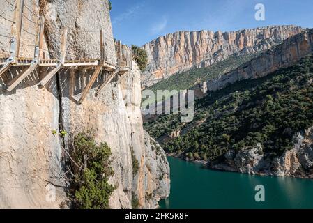 Montfalco Fußweg, Provinz Huesca, Spanien Stockfoto