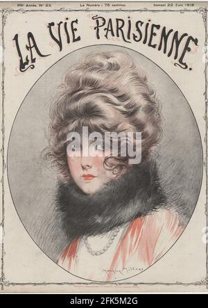 1910er Frankreich La Vie Parisienne Magazin Cover Stockfoto