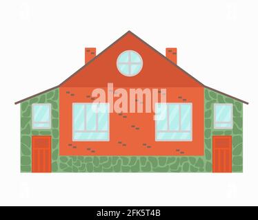 Modernes Haus für zwei Familien Vektor-Illustration Stock Vektor