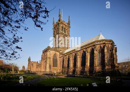 Wolverhampton Stadt, in den West Midlands Grade I aufgeführt St. Peter's Collegiate Church Stockfoto