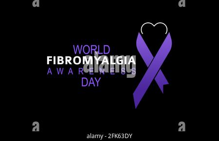 World Fibromyalgia Awareness Prevention and Awareness Vector Konzept. Banner, Poster World Fibromyalgia Awareness Campaign Template. Stock Vektor