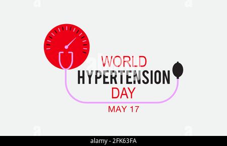 World Hypertension Day Gesundheitsprävention und Sensibilisierung Vektor-Konzept. Banner, Poster – Vorlage Für Die Kampagne Zum Welthypertension Day. Stock Vektor