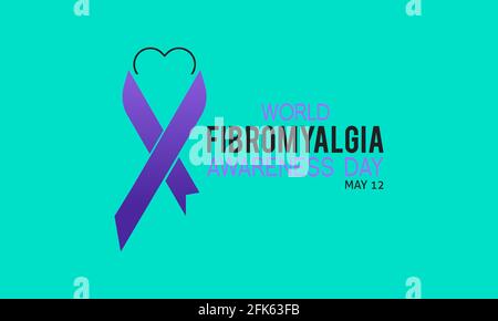 World Fibromyalgia Awareness Prevention and Awareness Vector Konzept. Banner, Poster World Fibromyalgia Awareness Campaign Template. Stock Vektor