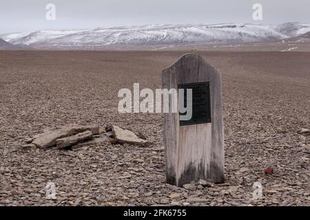 Grabstätte der Franklin Expedition auf der Beechey Island Northwest Passage Stockfoto