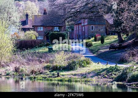 Surrey Hills - Friday Street, ein Weiler am sanften unteren Nordhang von Leith Hill in Surrey, England. Stockfoto