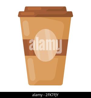 Kaffeebecher Espresso einzelnes isoliertes Symbol mit flachem Style-Vektor Abbildung Stockfoto