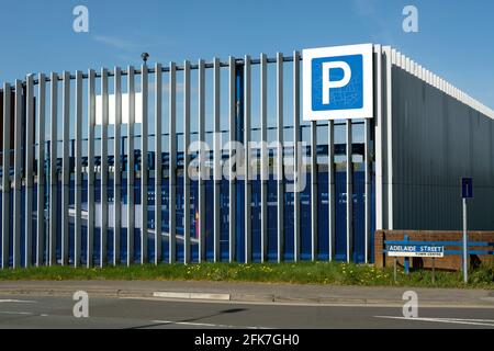 Kingfisher Center Parkplatz 7, Redditch, Worcestershire, England, Großbritannien Stockfoto