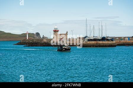 Fischerboote dockten im Hafen von Howth, Dublin, Irland Stockfoto