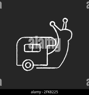 Weißes Symbol für Zeitlupe auf schwarzem Hintergrund Stock Vektor