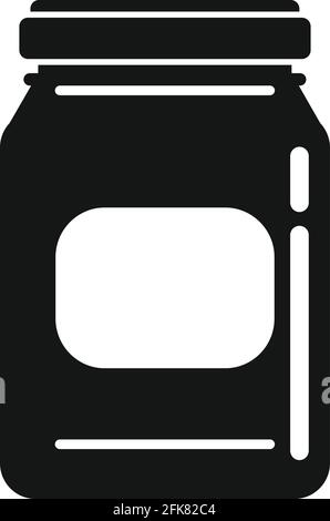 Food jar Symbol, einfachen Stil Stock Vektor
