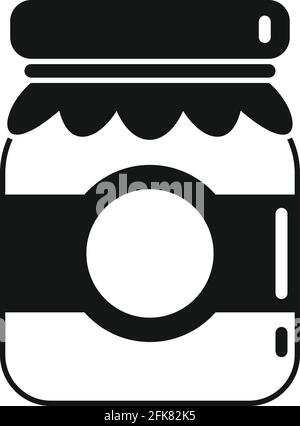 Berry Jam jar Symbol, einfachen Stil Stock Vektor