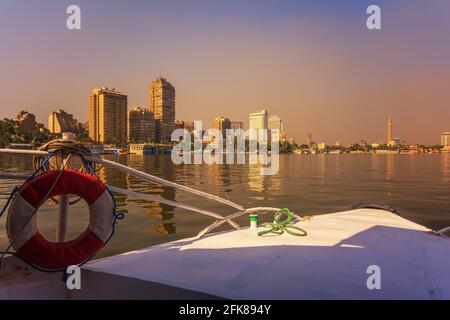 Kairo Blick vom Nil, Ägypten. Stockfoto