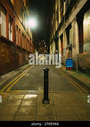 Manchester in der Nacht Stockfoto