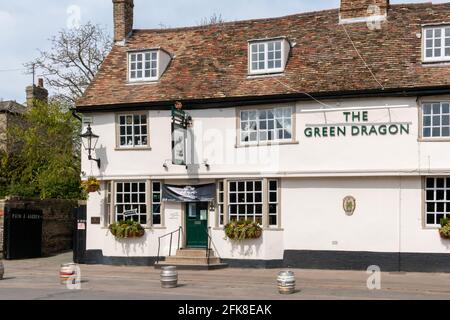 Das Äußere des Pub Green Dragon in Chesterton, Cambridge, Großbritannien Stockfoto