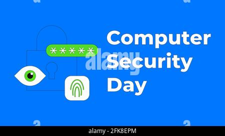 Abbildung zum Computer Security Day Stock Vektor