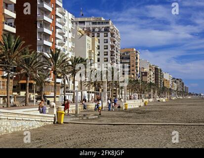 Hotels und Apartments am Strand von Zapillo, Almeria, Spanien Stockfoto