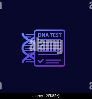 DNA-Test-Vektor-Symbol mit einem Gradienten Stock Vektor