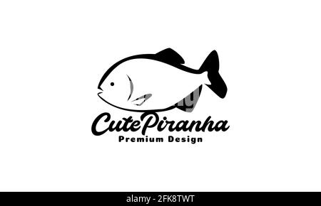 Moderne Form Fisch Piranha Logo Symbol Symbol Vektor Grafik-Design Abbildung Stock Vektor