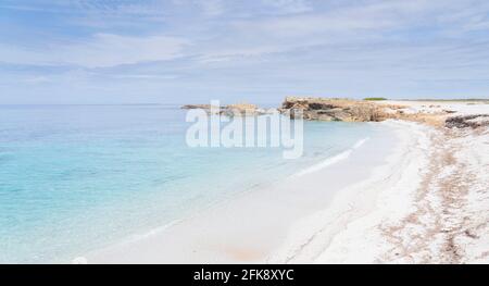 Details des Quarzsands des Strandes von is arutas, Cabras, Sardinien Stockfoto