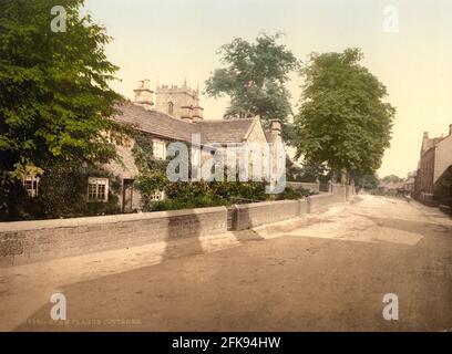 Pest Cottages in Eyam, Derbyshire um 1890-1900 Stockfoto