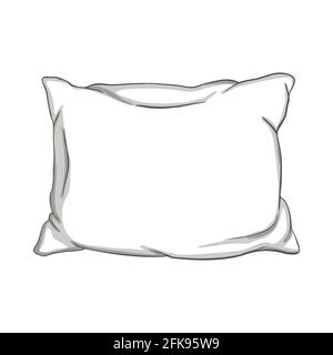 Kissen dünne Linie Symbol , Schlaf-Symbol, isoliert auf weißem Hintergrund, Vektor-Illustration Stock Vektor